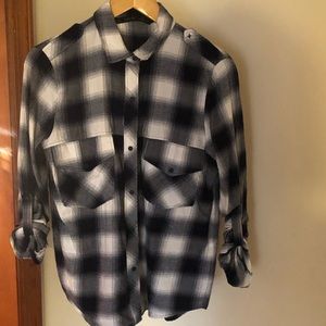 Zara Basic Blue and White Flannel
